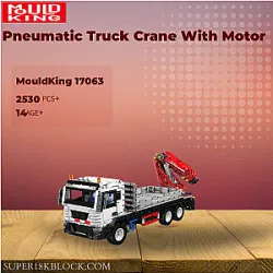 MOULD KING 17063 Pneumatic Truck Crane With Motor