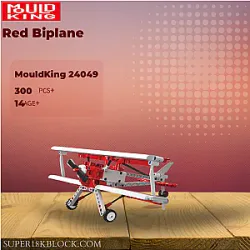 MOULD KING 24049 Red Biplane