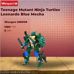 Wangao 288008 Teenage Mutant Ninja Turtles Leonardo Blue Mecha