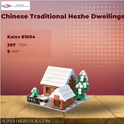 KALOS BLOCKS 81004 Chinese Traditional Hezhe Dwellings