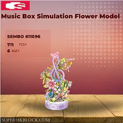 SEMBO 611096 Music Box Simulation Flower Model