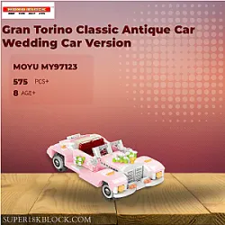 MOYU MY97123 Gran Torino Classic Antique Car Wedding Car Version