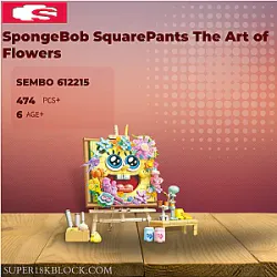 SEMBO 612215 SpongeBob SquarePants The Art of Flowers