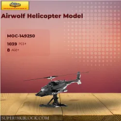 MOC Factory 149250 Airwolf Helicopter Model