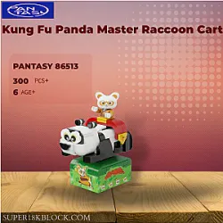 Pantasy 86513 Kung Fu Panda Master Raccoon Cart