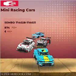 SEMBO 714028-714031 Mini Racing Cars