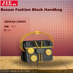 JIESTAR JJ9073 Bazaar Fashion Black Handbag