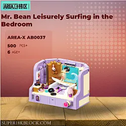 AREA-X AB0037 Mr. Bean Leisurely Surfing in the Bedroom