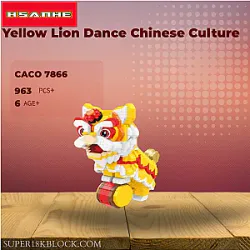 CACO 7866 Yellow Lion Dance Chinese Culture