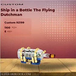 Custom 92199 Ship in a Bottle The Flying Dutchman