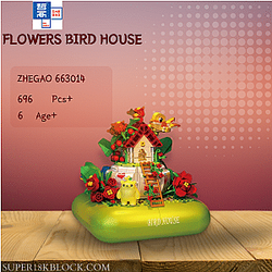 ZHEGAO 663014 Flowers Bird House