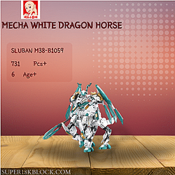 Sluban M38-B1059 Mecha White Dragon Horse