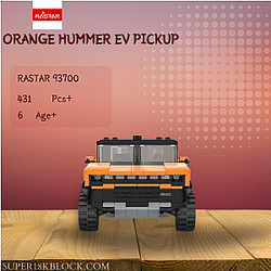 Rastar 93700 Orange Hummer EV Pickup