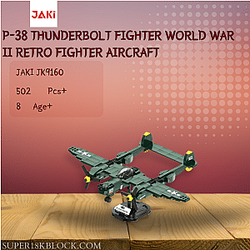 JAKI JK9160 P-38 Thunderbolt Fighter World War II Retro Fighter Aircraft