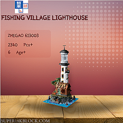 ZHEGAO 613003 Fishing Village Lighthouse