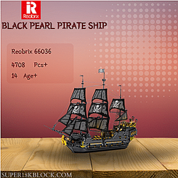 REOBRIX 66036 Black Pearl Pirate Ship
