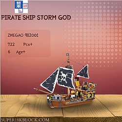 ZHEGAO 982001 Pirate Ship Storm God