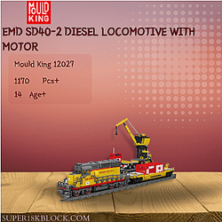 MOULD KING 12027 EMD SD40-2 Diesel Locomotive With Motor