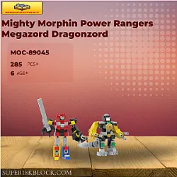 MOC Factory 89045 Mighty Morphin Power Rangers Megazord Dragonzord
