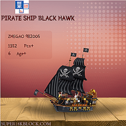 ZHEGAO 982005 Pirate Ship Black Hawk