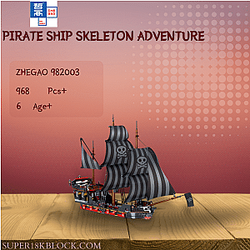 ZHEGAO 982003 Pirate Ship Skeleton Adventure