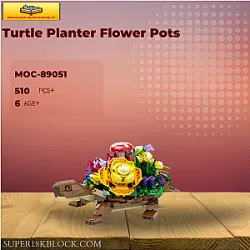 MOC Factory 89051 Turtle Planter Flower Pots