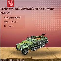 MOULD KING 20027 Semi-tracked Armored Vehicle With Motor