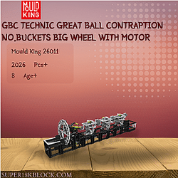 MOULD KING 26011 GBC Technic Great Ball Contraption No.Buckets Big Wheel With Motor