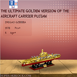ZHEGAO GZ8888A The Ultimate Golden Version Of The Aircraft Carrier Fujian