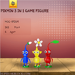MOC Factory 89209 Pikmin 3 in 1 Game Figure