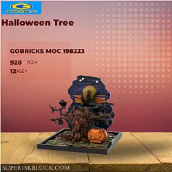 Gobricks MOC 198223 Halloween Tree &amp; Pumpkin