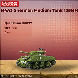 QUANGUAN 100277 M4A3 Sherman Medium Tank 105MM