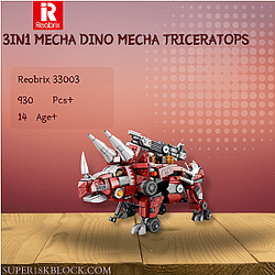 REOBRIX 33003 3in1 Mecha Dino Mecha Triceratops