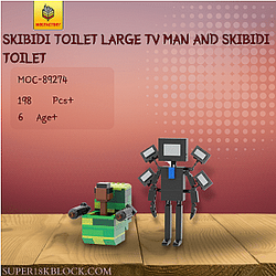 MOC Factory 89274 Skibidi Toilet Large TV Man and Skibidi Toilet