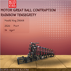 MOULD KING 26006 Motor Great Ball Contraption Rainbow Tensegrity