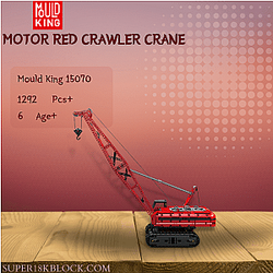 MOULD KING 15070 Motor Red Crawler Crane