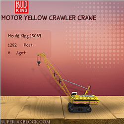 MOULD KING 15069 Motor Yellow Crawler Crane