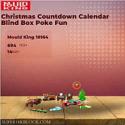 MOULD KING 10164 Christmas Countdown Calendar Blind Box Poke Fun