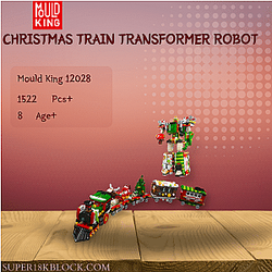 MOULD KING 12028 Christmas Train Transformer Robot