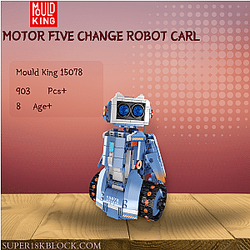 MOULD KING 15078 Motor Five Change Robot Carl