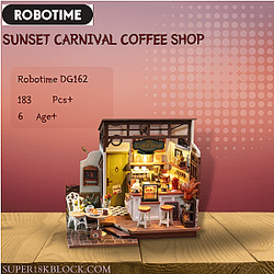 Robotime DG162 Sunset Carnival Coffee Shop