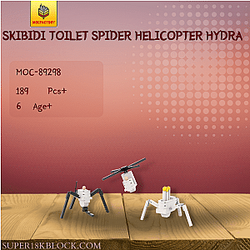 MOC Factory 89298 Skibidi Toilet Spider Helicopter Hydra