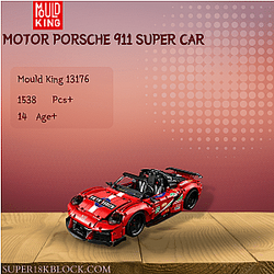 MOULD KING 13176 Motor Porsche 911 Super Car