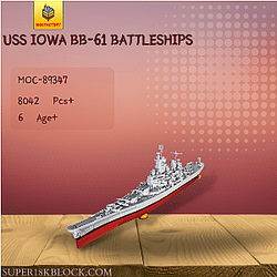 MOC Factory 89347 USS Iowa BB-61 Battleships