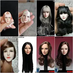 In Stock Super Duck 1/6 Female Soldier Head Sculpt Head Carving for Suntan Pale TBL PH Action Figure Body SDH018 SDH019