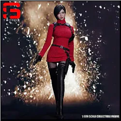 En stock SUPER DUCK SET087 1/6 Agente Ada Wong Head Sculpt Costume Clothes Set Fit 12'' TBL S09C Female Soldier Action Figure
