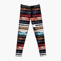 Supernatural Leggings - Supernatural intro seasons 1-10 Leggings