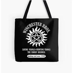 Supernatural Bags - SUPERNATURAL - WINCHESTER BROTHERS SINCE 1983 All Over Print Tote Bag