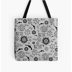 Supernatural Bags - Supernatural Symbols All Over Print Tote Bag