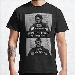 Supernatural T-Shirts - Supernatural Mugshot's Classic T-Shirt